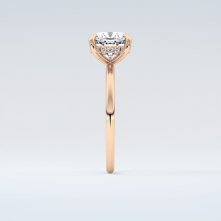 2.0 CT Cushion Cut Hidden Halo Moissanite Engagement Ring 11