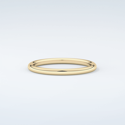 Yellow Gold Polished Classic Shank Wedding Band