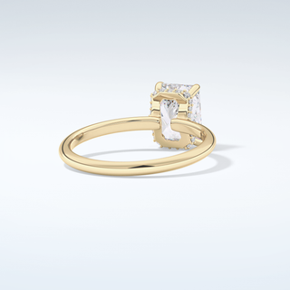 2.0 CT Radiant Cut Hidden Halo Moissanite Engagement Ring 3