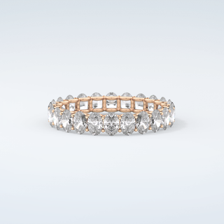 3.15 TCW Oval Shaped Moissanite Wedding Band 9