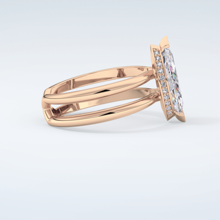 2.0 CT Marquise Cut Double Shank Style Moissanite Engagement Ring 10