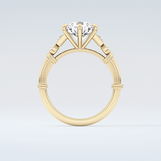 2.0 CT Round Cut Cluster Style Moissanite Engagement Ring 2