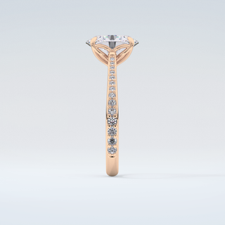 1.5 CT Oval Cut Pave Style Moissanite Engagement Ring 11