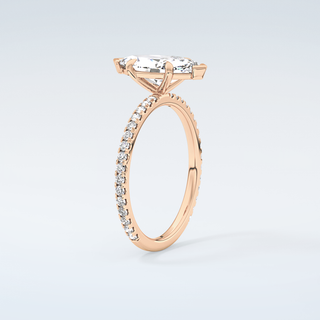 1.5 CT Marquise Cut Pave Moissanite Engagement Ring 12