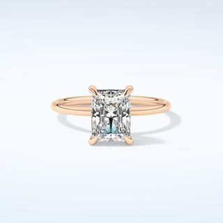 2.0 CT Radiant Cut Hidden Halo Moissanite Engagement Ring 7