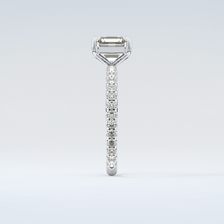 2.0 CT Asscher Cut Pave Style Moissanite Engagement Ring 17