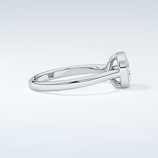 1.5 CT Cushion Cut Bezel Style Moissanite Engagement Ring 16