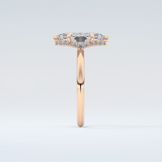 2.0 CT Marquise Cut Hidden Halo  Moissanite Engagement Ring 11