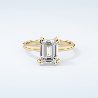 2.0 CT Emerald Cut Solitaire Moissanite Engagement Ring 1