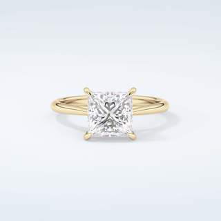 2.0 CT Princess Cut Solitaire Moissanite Engagement Ring 1