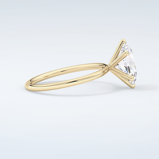 2.0 CT Oval Cut Solitaire Moissanite Engagement Ring 4