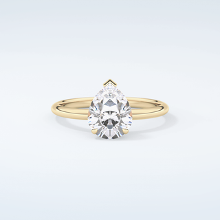 2.0 CT Pear Cut Solitaire Moissanite Engagement Ring 1