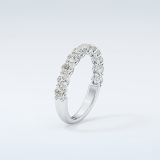 1.1 TCW Round Shaped Moissanite Wedding Band 18