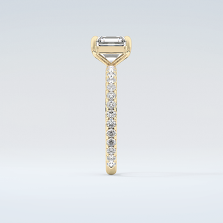 2.0 CT Asscher Cut Pave Style Moissanite Engagement Ring 5