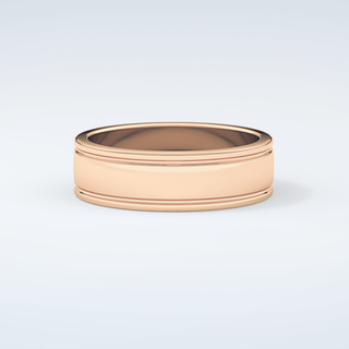 Classic Textured Shank Wedding Band 10