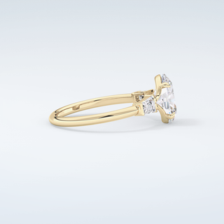 2.0 CT Oval Cut Three Stone Moissanite Engagement Ring 4