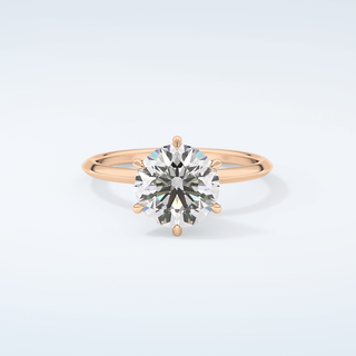 2.0 CT Round Cut Solitaire Moissanite Engagement Ring 7