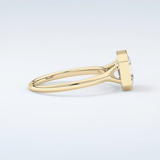 1.25 CT Asscher Cut Solitaire Bezel Moissanite Engagement Ring 4