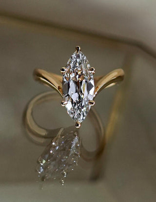 2.25CT Antique Moval Lab Grown Engagement Ring