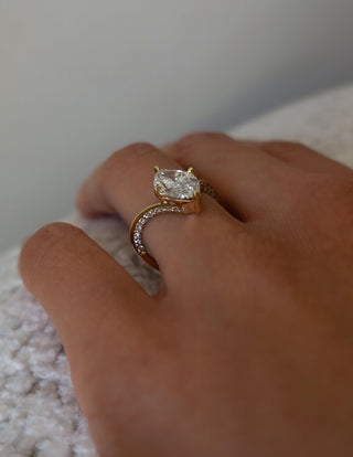 2.5 CT Marquise Swirl Hidden Pave Lab Grown Engagement Ring