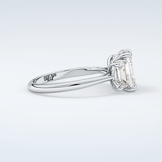 2.0 CT Emerald Cut Three Stone Moissanite Engagement Ring 16