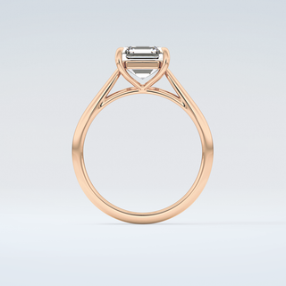 2.0 CT Asscher Cut Solitaire Moissanite Engagement Ring 8