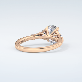 2.0 CT Oval Cut Cluster Style Moissanite Engagement Ring 9