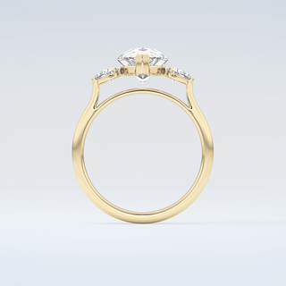 2.0 CT Pear Cut Three Stone Moissanite Engagement Ring 2