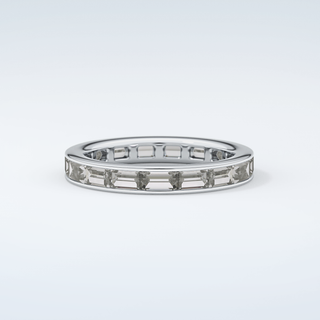 1.87 TCW Baguette Shaped Moissanite Wedding Band 15