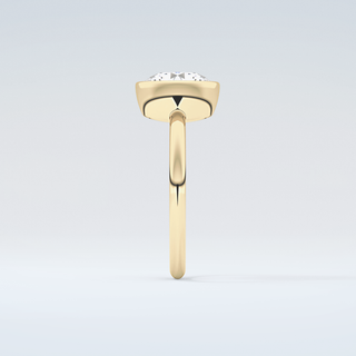 1.5 CT Round Cut Bezel Style Moissanite Engagement Ring 5