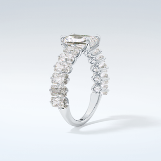 2.0 CT Radiant Cut Pave Moissanite Engagement Ring 18