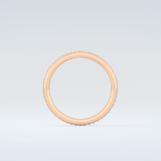 0.74 TCW Round Cut V Shaped Moissanite Wedding Band 8