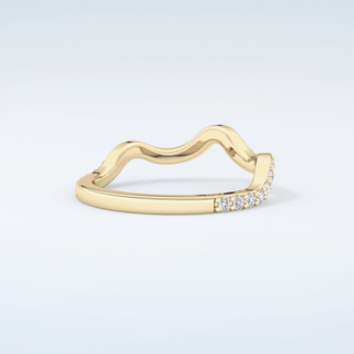 0.58 TCW Round Shaped Moissanite Wedding Band 3