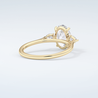 2.0 CT Oval Cut Three Stone Moissanite Engagement Ring 3