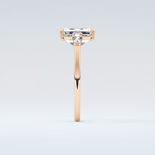 2.0 CT Emerald Cut Three Stone Moissanite Engagement Ring 11