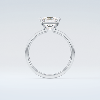 2.0 CT Princess Cut Half Bezel Moissanite Engagement Ring 14