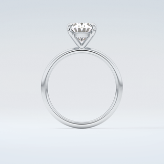 2.0 CT Oval Cut Solitaire Moissanite Engagement Ring 14