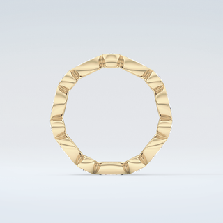 0.98 TCW Round & Marquise Shaped Moissanite Wedding Band 2