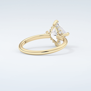 2.0 CT  Princess Cut Hidden Halo Moissanite Engagement Ring 3