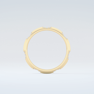 0.09 TCW Round Shaped Moissanite Wedding Band 2