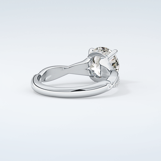 2.0 CT Round Cut Hidden Halo Twisted Pave Moissanite Engagement Ring 15