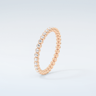 0.7 TCW Round Shaped Moissanite Wedding Band 12