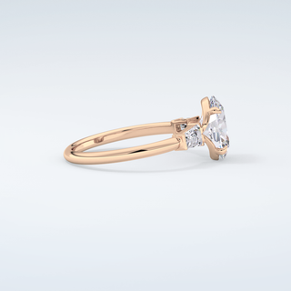 2.0 CT Oval Cut Three Stone Moissanite Engagement Ring 10