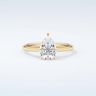 2.0 CT Pear Cut Solitaire Moissanite Engagement Ring 1