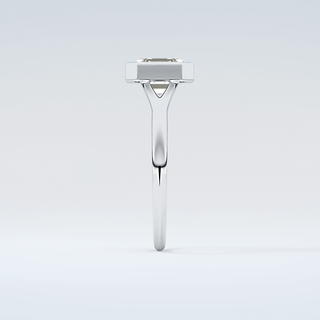 1.25 CT Asscher Cut Solitaire Bezel Moissanite Engagement Ring 17