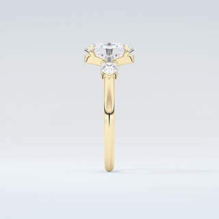 2.0 CT Oval Cut Three Stone Moissanite Engagement Ring 5