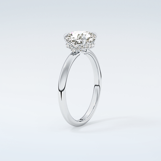 2.0 CT Cushion Cut Hidden Halo Moissanite Engagement Ring 18