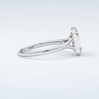 2.0 CT Emerald Cut Solitaire Moissanite Engagement Ring 16