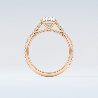 2.0 CT Oval Cut Pave Moissanite Engagement Ring 8