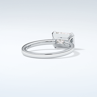 2.0 CT Radiant Cut Half Bezel Moissanite Engagement Ring 15